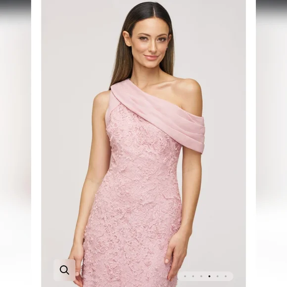 JS Collections Elodie Neck Drape Gown - Picture 4 of 6